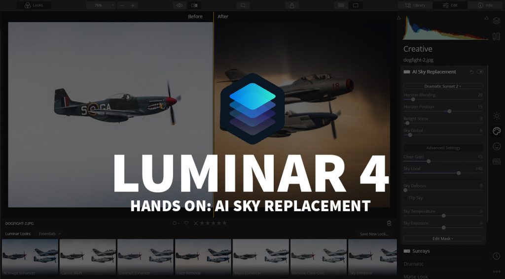 Luminar 4: AI Sky Replacement